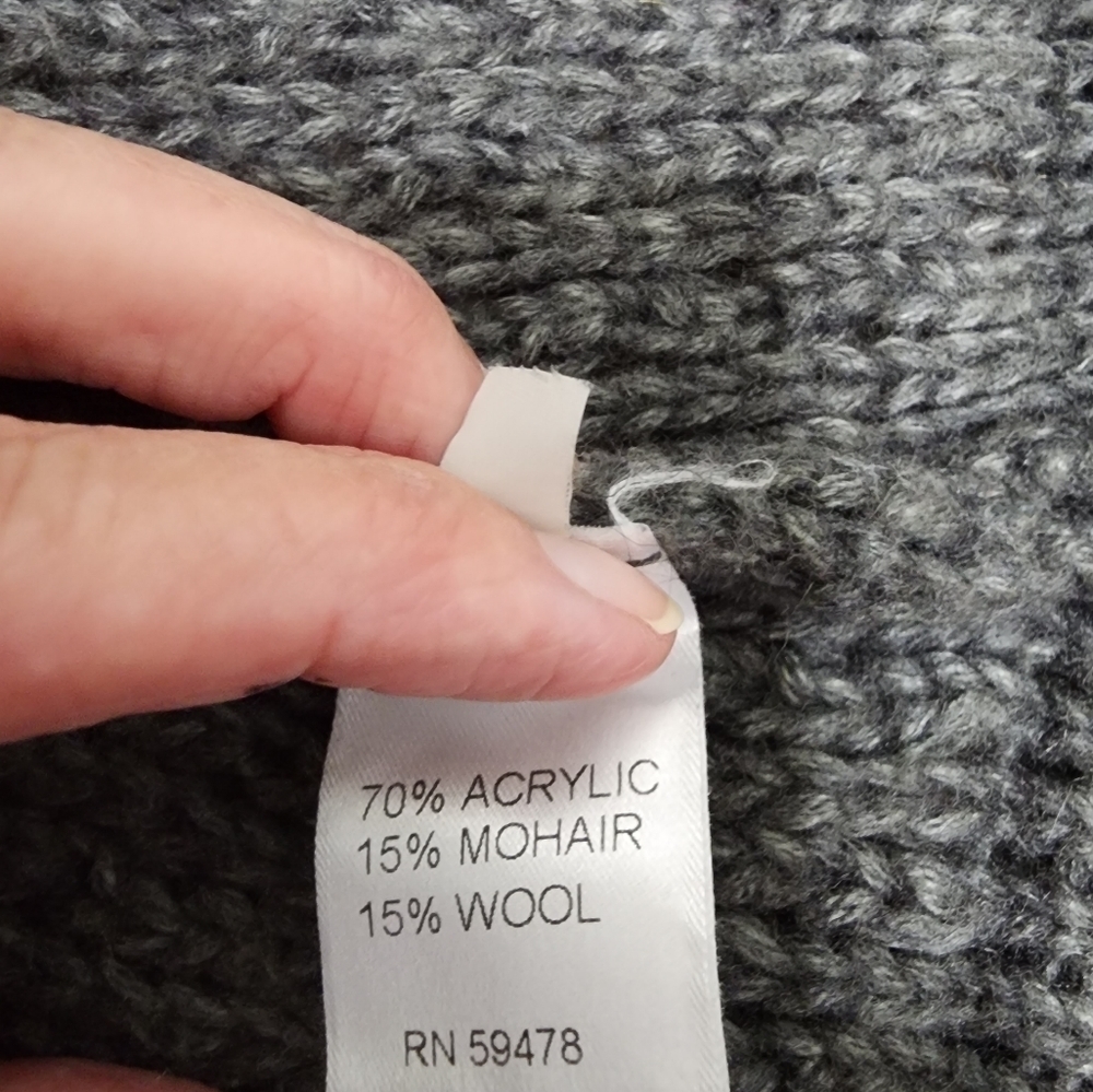 Cocogio Italian Gray Wool‎ Boho Long Cardigan Size S - Picture 4 of 15